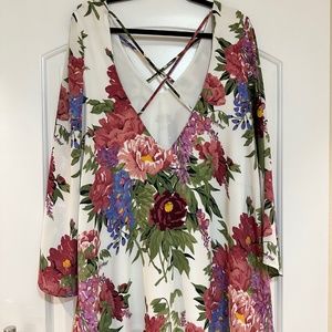 show me your Mumu Bell Sleeve Shift Mini Dress